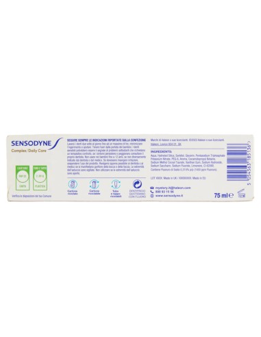 Sensodyne Dentifricio - 75ml - Complex Daily Care - Per Denti Sensibili